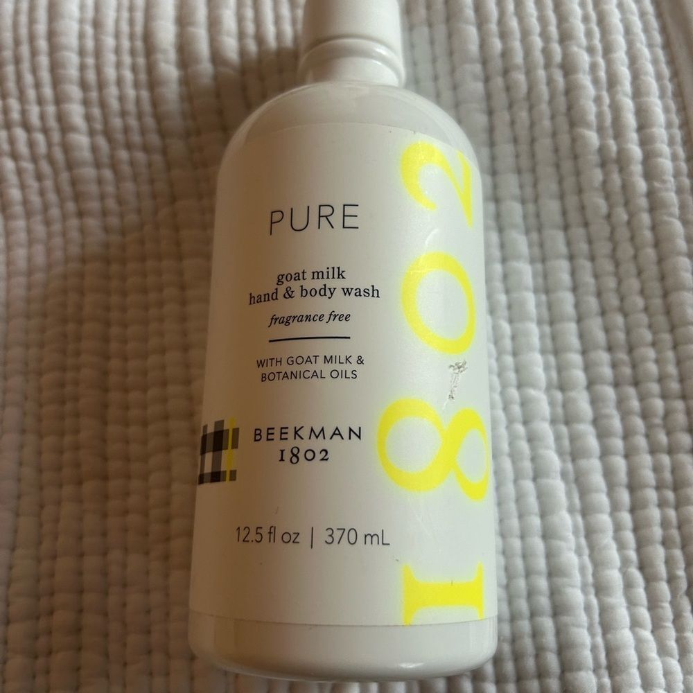 Beekman 1802 Pure Goat Milk Body Wash - Cream and Yellow New Unopened
